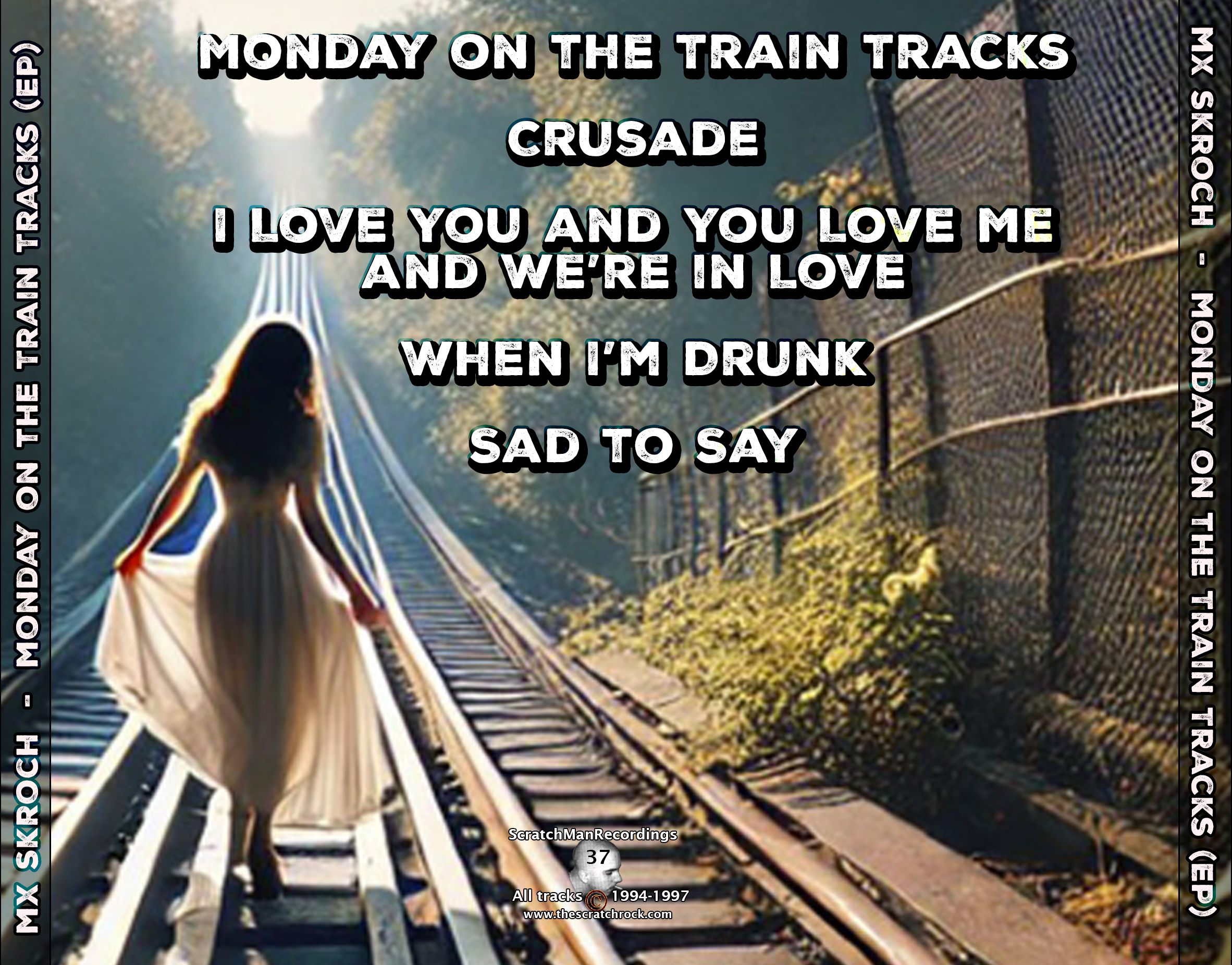 Monday on the Train Tracks tray artwork
